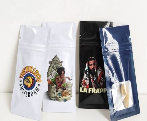 custom logo sealable plastic tobacco smoking pen wrap packaging individual single cigar package bag