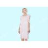 Buy cheap Embroidered Sleeveless Ladies Night Dresses Sleepwear Peach Satin Binding from wholesalers