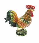 Decorative Alloy Rooster Jewelry Boxes High quality rooster shape jewelry box