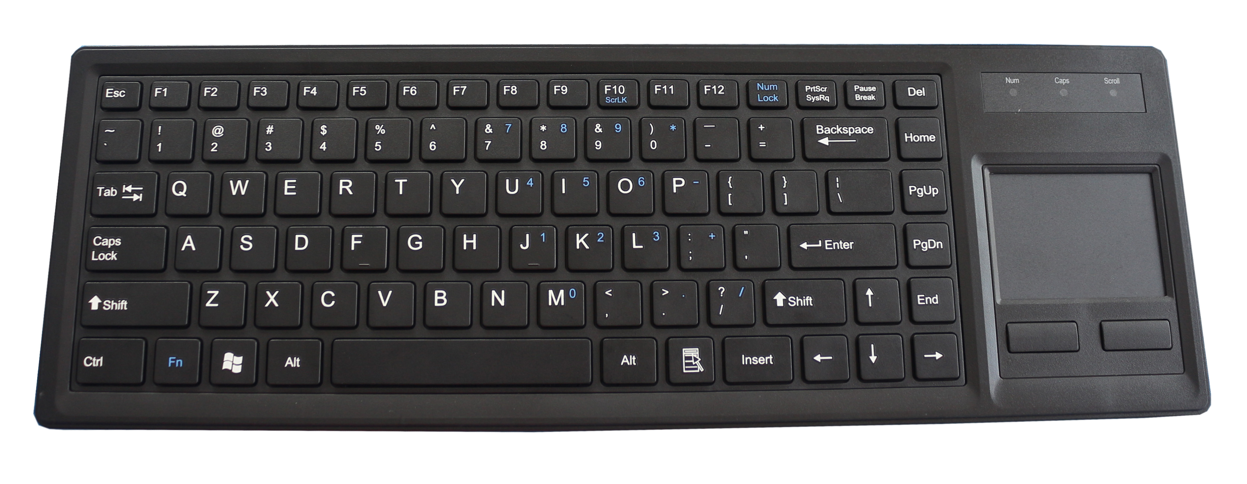USB PS2 86 Keys Plastic Industrial Keyboard With Ruggedized Touchpad