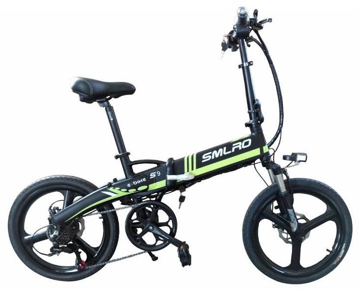 White Foldable Electric Bike 48V 10AH 350W With LCD Control Instrument