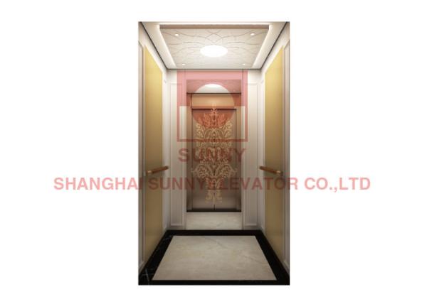 Buy cheap Steel Band Rose Gold Mirror Modern Residential Elevator , Lift Home Elevator from wholesalers
