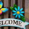 Buy cheap Colorful Metal Wall Hanging Ornaments Rustproof Bee Welcome Wreath from wholesalers