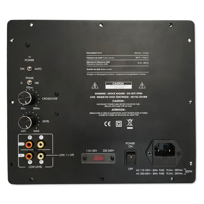 Powerful PA DJ Class D Subwoofer Plate Amplifier Module 500W RMS 4 Ohm Custom