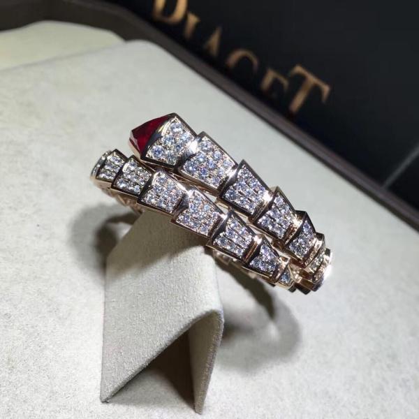 brand jewelry bracelet in 18 kt pink gold with diamonds Also available in white