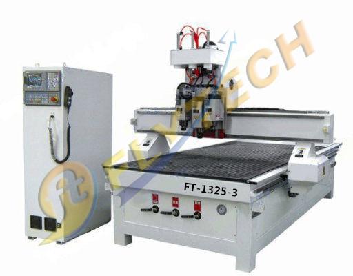 Buy cheap Hot sale 3 pneumatic cylinder woodworking CNC Router with three head air coolen spindle from wholesalers