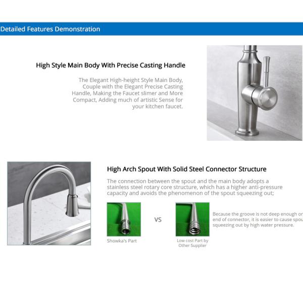 Buy cheap High Arch PEX Hose Touch Free Kitchen Faucet OEM Moveable Sink Tap from wholesalers