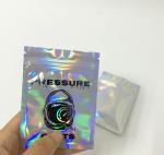 Hot stamp print holographic mylar bag smell proof Doypacks for makeup sponge