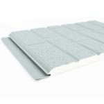 Silver Color Brick Pattern PU Sandwich Panel 16mm Exterior Metal Wall Siding