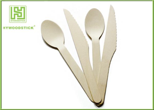 Buy cheap Biodegradable Bulk Wooden Disposable Cutlery 6.3'' Eco Friendly Flatware from wholesalers
