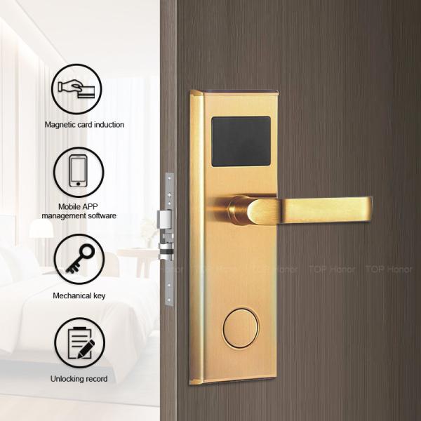 Buy cheap Brushed Stainless Steel Smart Room Door Lock Swiping Card TT Lock High Class from wholesalers