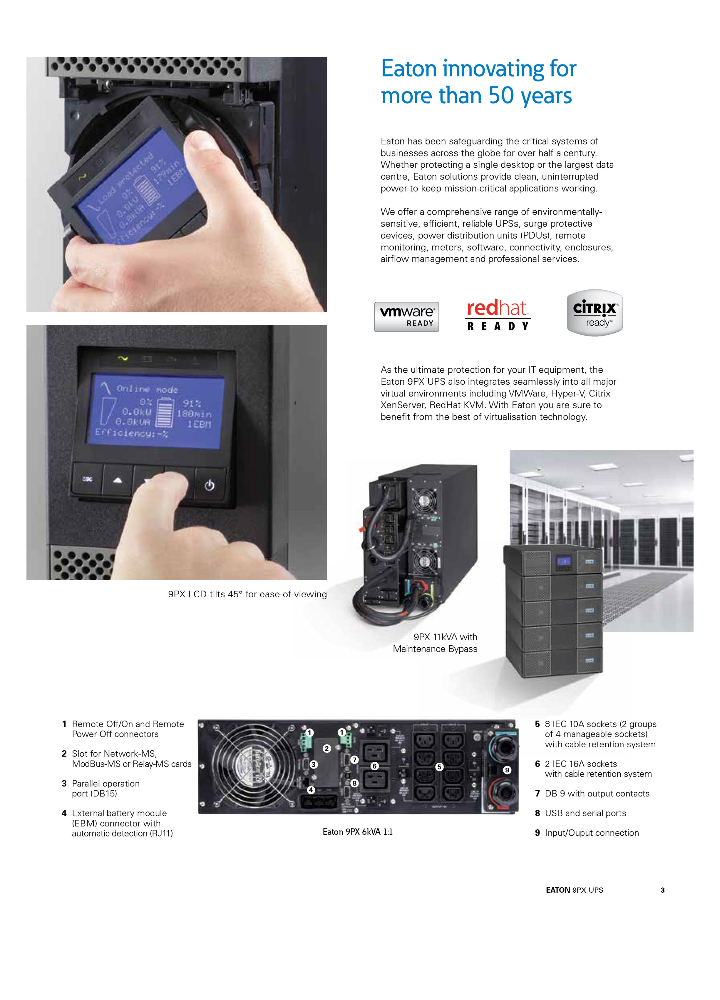 Eaton 9PX Marine 15KVA 30KVA Rack/Tower Online UPS For Security/Monitoring/Alarm
