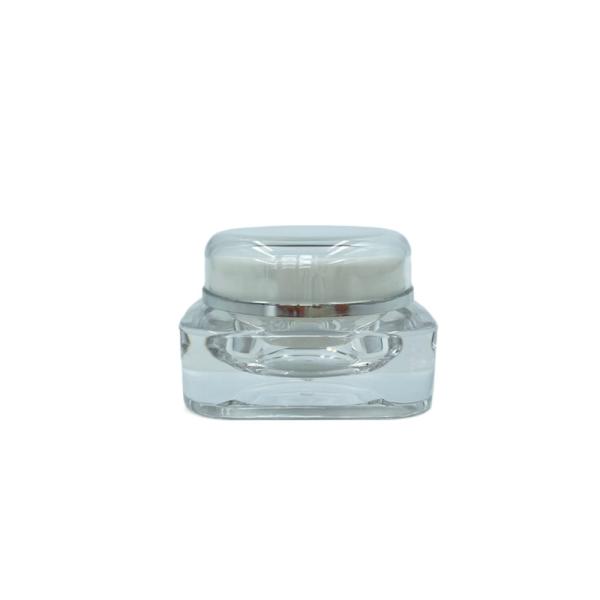 Buy cheap Versatile Square Plastic Cosmetic Jars Cream Packaging 15g 30g 50g With Round Cap from wholesalers