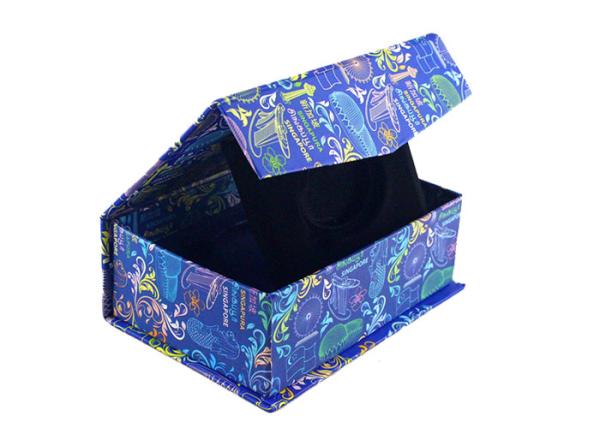 Buy cheap Navy Blue Square Magnetic Gift Box , Foldable Paper Boxes With Bowtie from wholesalers
