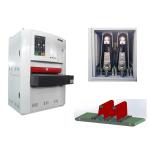Double Head Sheet Metal Deburring Machine , PLC Wide Belt Sanding Machine