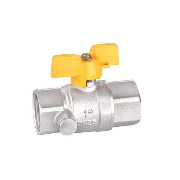 Buy cheap Forged Brass Gas Valve , 1/2 In Gas Ball Valve Nikcel Surface from wholesalers