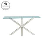 Steady 0.52CBM Italian Style Console Table Glass Top 12mm For Home