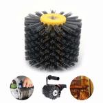 5 Inch 120# Abrasive Wire Drawing Wheel Drum Burnishing Brush For Wooden