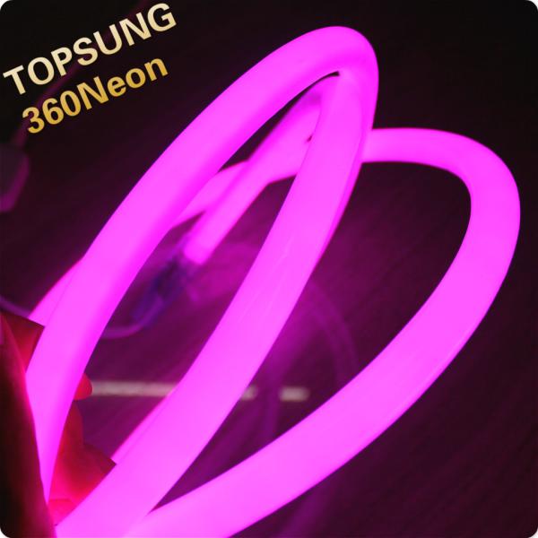 Buy cheap 360 round mini flexible neon flex led strip lights ribbon pink purple color 24v from wholesalers