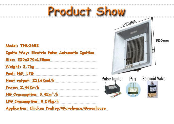 Infrared NG LPG Propane Gas Heater Poultry Farm Heating Equipment Chicken Coop