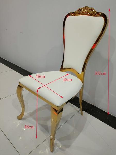 Buy cheap Vacuum Gilt 48cm 107cm Stainless Steel Dining Chair from wholesalers
