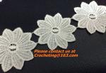 Beige Cotton Crochet Venise Lace Collar Gorgeous Flower Motif Neckline Bib