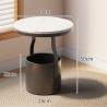Buy cheap SEDIA Marble Edge Glass Top Sofa Side End Table Sleek Design from wholesalers