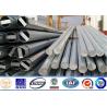Buy cheap 86KV Galvanized 11m Steel Power Pole , Steel Transmission Pole 3mm Thickness from wholesalers