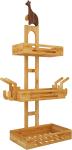 Durable Bathroom Items Bamboo Bath Caddy Wooden Bath Rack Bamboo
