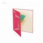 Offset Printing 3D Pop Up Greeting Cards Christmas 15cm×15cm×10.7cm Size