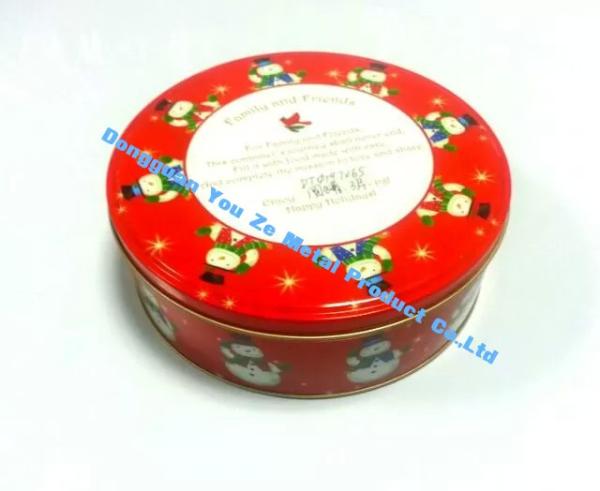 Buy cheap Cylinder Cookie Tin Container Vintage Tin Canisters Holiday Christmas Tin Boxes from wholesalers