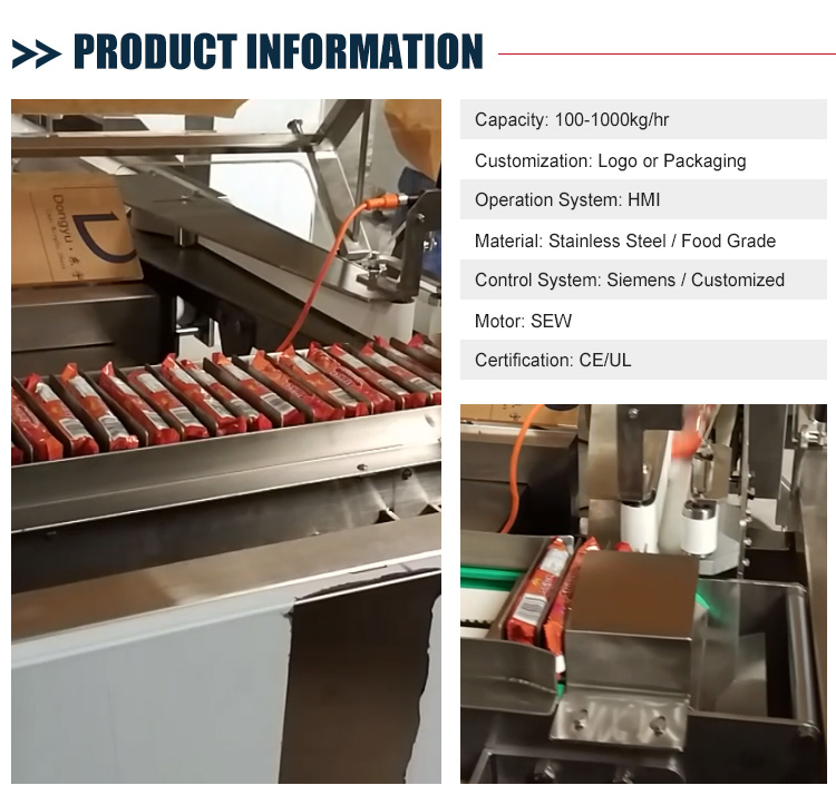 Counting And Collating System Biscuit Automatic Production Line Packing Machine For Secondary Packing