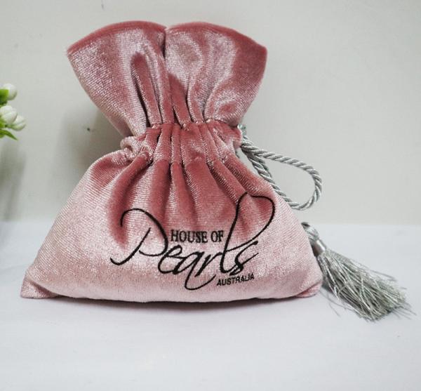 Buy cheap Jewelry Packing 12*15cm Velvet Tassel Drawstring Pouches from wholesalers