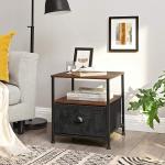 Nightstands with Fabric Drawer, Industrial Bedside Table for Sale, Side Table,