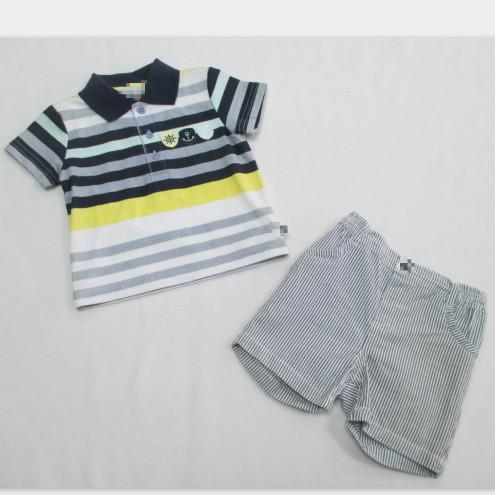 Buy cheap Turn Down Collar Baby Boy 2pcs Set Cotton Woven Short from wholesalers