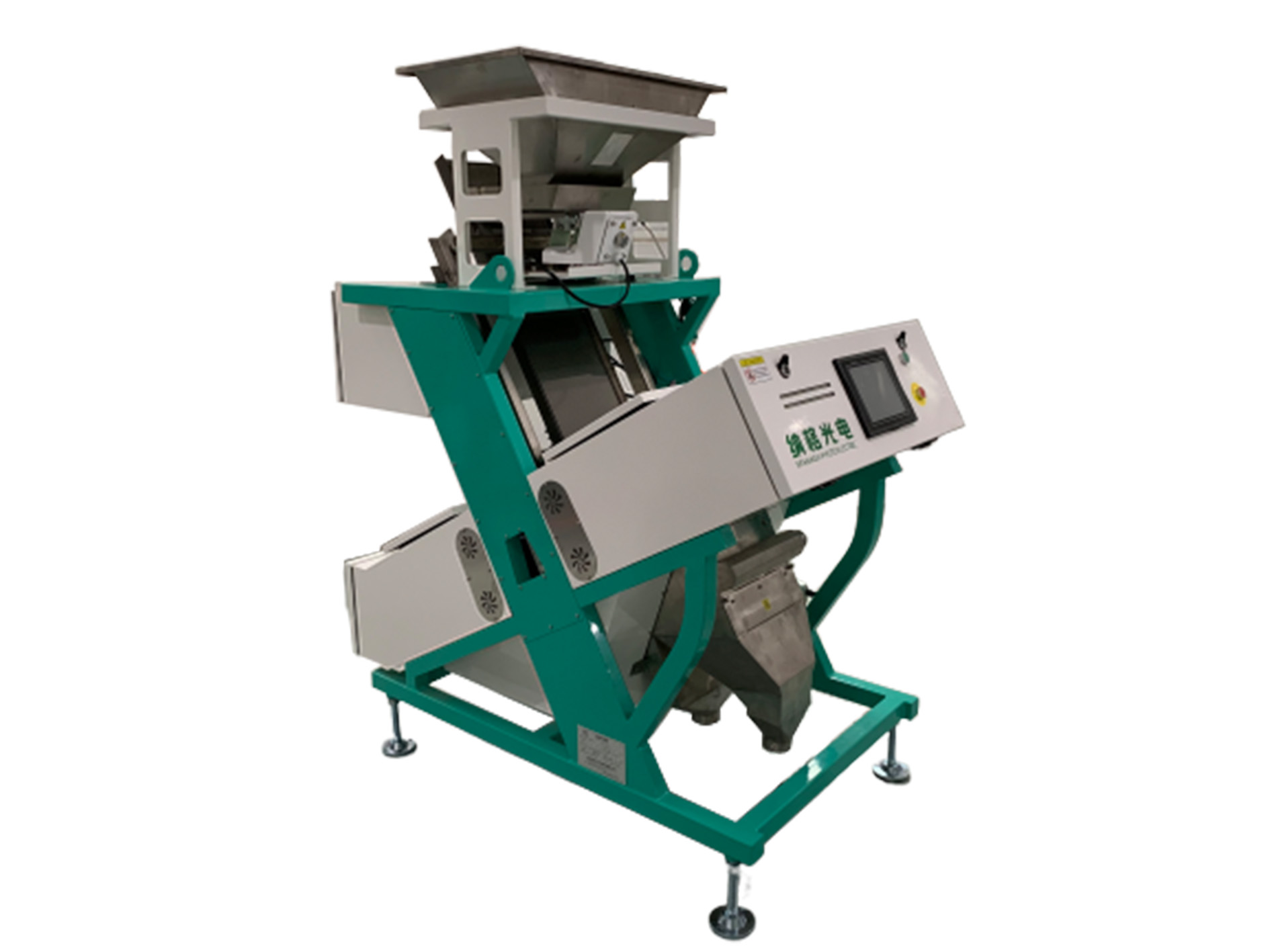 LED Source 1 Chute Grain Color Sorter CCD True Color Selection Technology
