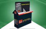 Black Two Side Show Dinnerware Cardboard Free Standing Display Shelving Units
