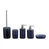 Buy cheap Round Shape Blue Glass Bathroom Accessories Set with Crazy Circle Soap Dispenser from wholesalers