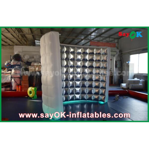 Inflatable Party Decorations Golden And Silver Inflatable LED Photo Booth Frame With Touch Screen Remote Control