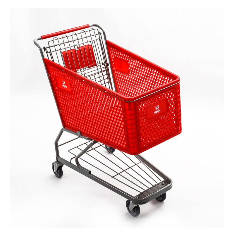 240L Hypermarket TPR Wheel Shopping Trolley Cart Eco Friendly 740mm