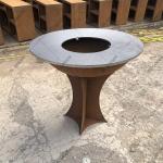 Weathered Steel Cooking Plancha Grill Height 900mm