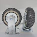 Zinc Plated Heavy Duty Rubber Free Caster Wheel 100mm/125mm/150mm/200mm Diameter