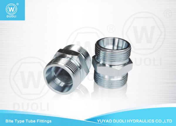 Buy cheap DIN Thread 24 Degree Hydraulic Bite Type Tube Fitting Straight Union By Carbon Steel from wholesalers