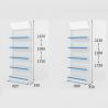 Buy cheap Double Columns Medical Store Display Rack White 1200mm 1500mm 1800mm Length from wholesalers