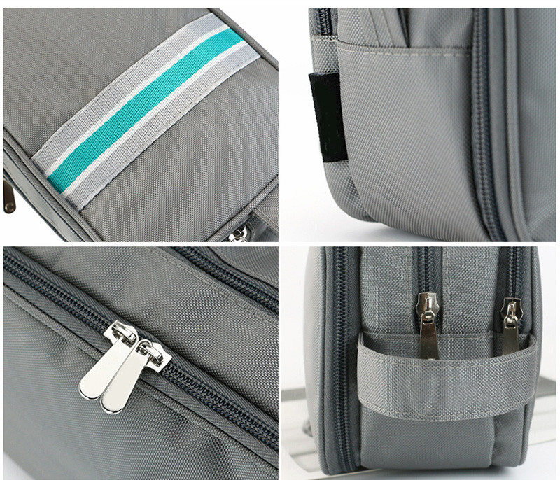 Factory Price Custom Pure Color Promotional Zipper Canvas Cosmetic Bag