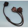 Buy cheap OBD2 OBDII J1962 Right Angle Male to Dual Female Round Splitter Y Cable from wholesalers