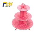 Durable Corrugated Paper Cardboard Cake Display , Light Cardboard Tiered Cake