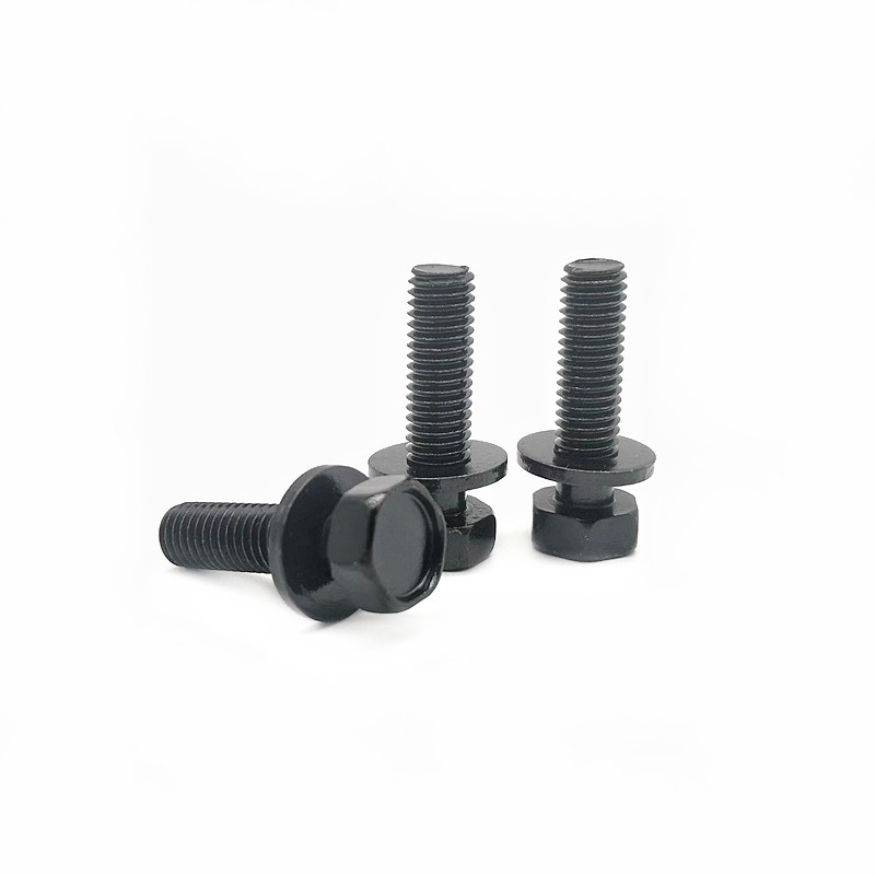 High-Strength Carbon Hexagon Bolt With Flat Pad And Steel Hexagon Combination Screw