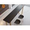 Buy cheap Custom Marble Modern Restaurant Table Luxury Gold Black Dining Room Side Table from wholesalers