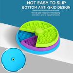 Anti Slip Pet Food Bowls Three Color Round Plate Slow Food For Dog And Cat